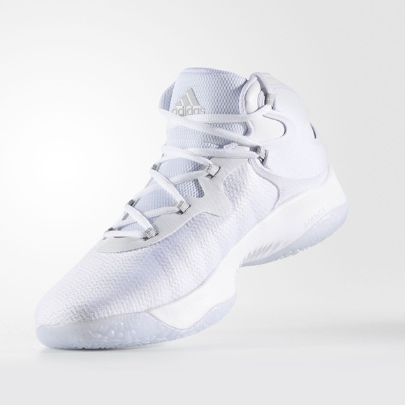 New Mens 13.5 Adidas Explosive Bounce White Grey - Picture 4 of 5